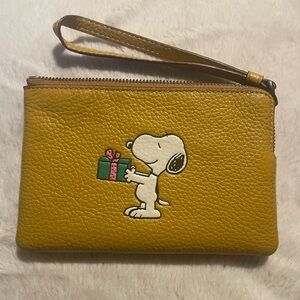 Coach Wristlet with Snoopy Design